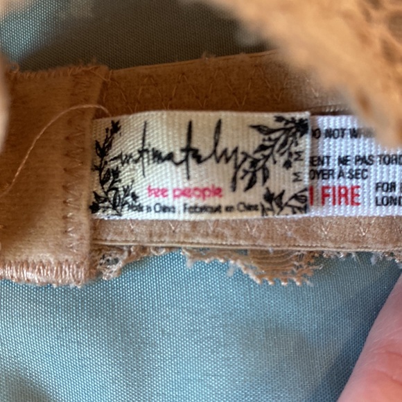 Free People Halter Lace Bralette Tan - Picture 2 of 2